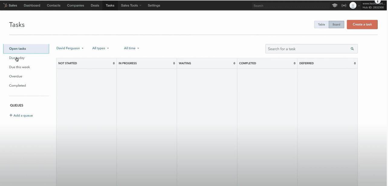 Task Management in HubSpot CRM